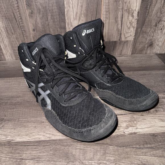 Asics Matflex Wrestling Men’s Size 8.5 1081A021 Black White Boxing Shoes - Picture 1 of 6